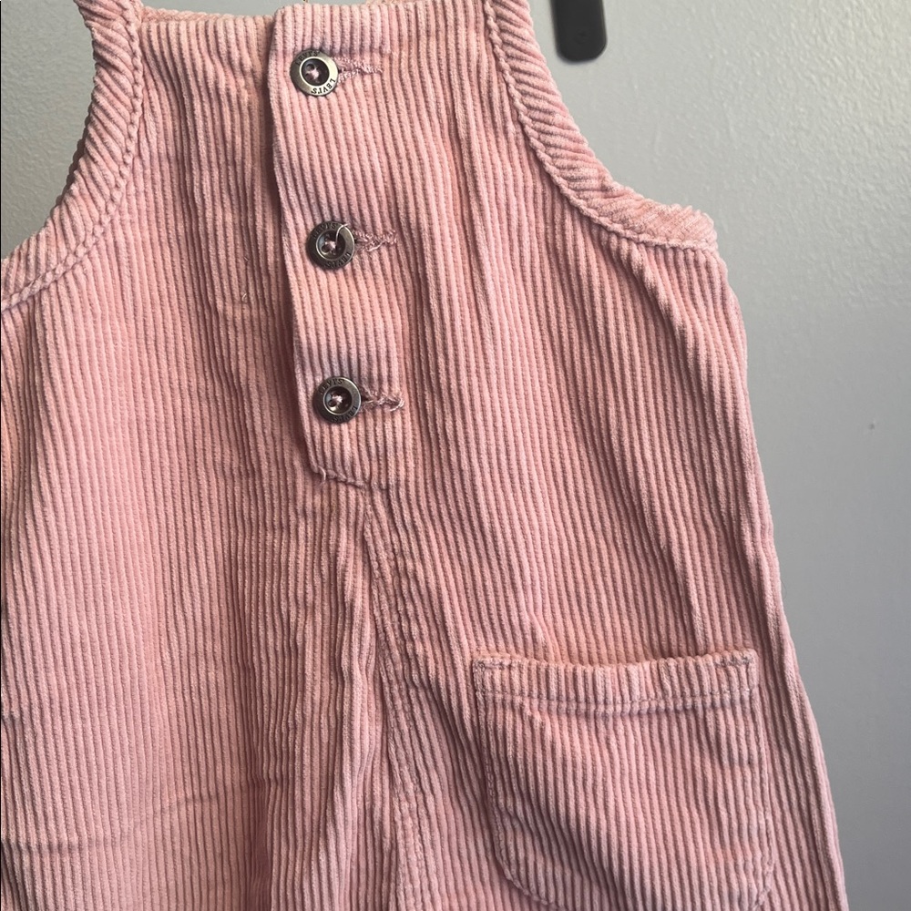 Levi’s Pink Corduroy Overalls - Picture 2 of 6